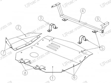 Защита двигателя Audi 100 C4 91-94