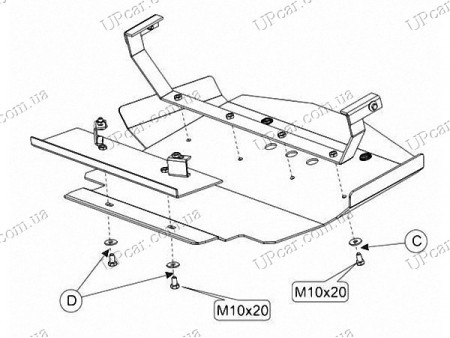 Защита двигателя Mercedes E W124 84-96