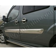 Молдинги на двери Fiat Doblo 04- 4шт, широкие ,