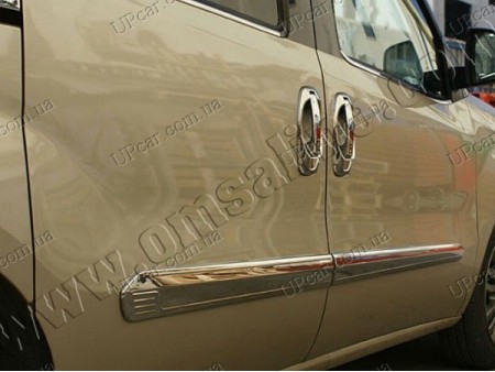 Молдинги на двери Fiat Doblo 2 10- 4шт