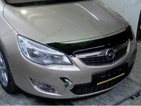 Мухобойка короткая на Opel Astra J хэтчбек 09- темная