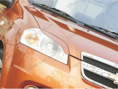 Реснички на фары Chevrolet Aveo 05-11 (Spirit)