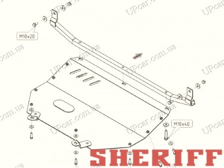 Защита двигателя Audi 80 B3 86-91