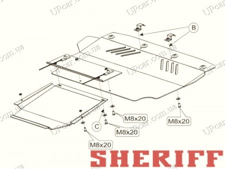 Защита двигателя Mercedes E W124 91-96