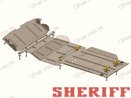 Защита двигателя, КПП и раздатки Mitsubishi Pajero Sport 4 00-08